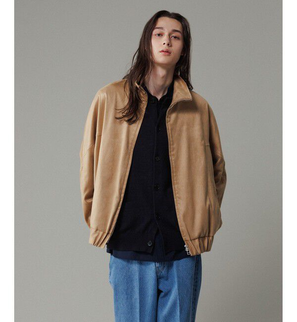 ADAM ET ROPE'「《定番》【小松マテーレ】スエード スタンドカラー ブルゾン / ユニセックス」|ブルゾン・スタジャン|