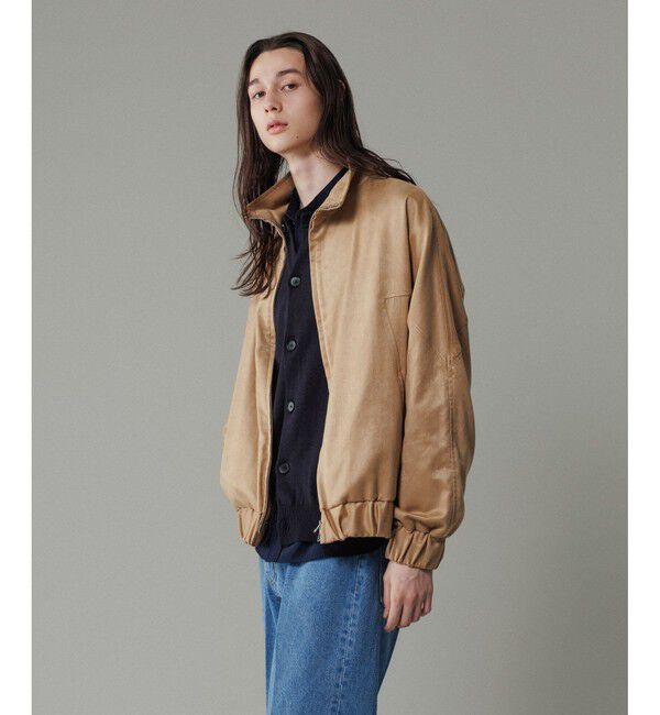 ADAM ET ROPE'「《定番》【小松マテーレ】スエード スタンドカラー ブルゾン / ユニセックス」|ブルゾン・スタジャン|