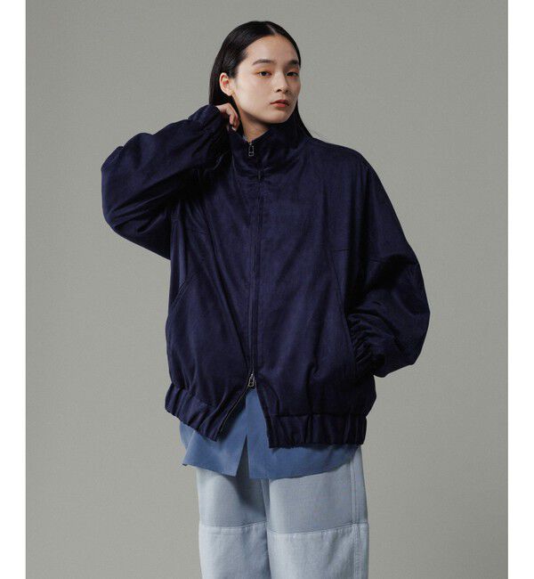 ADAM ET ROPE'「《定番》【小松マテーレ】スエード スタンドカラー ブルゾン / ユニセックス」|ブルゾン・スタジャン|
