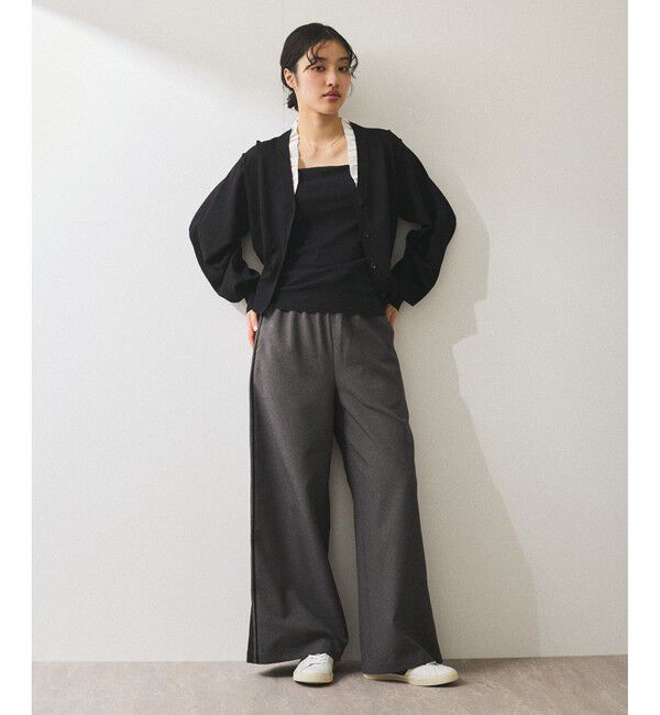 ADAM ET ROPE'「【WEB限定】フリルカラーカーディガン」|カーディガン|