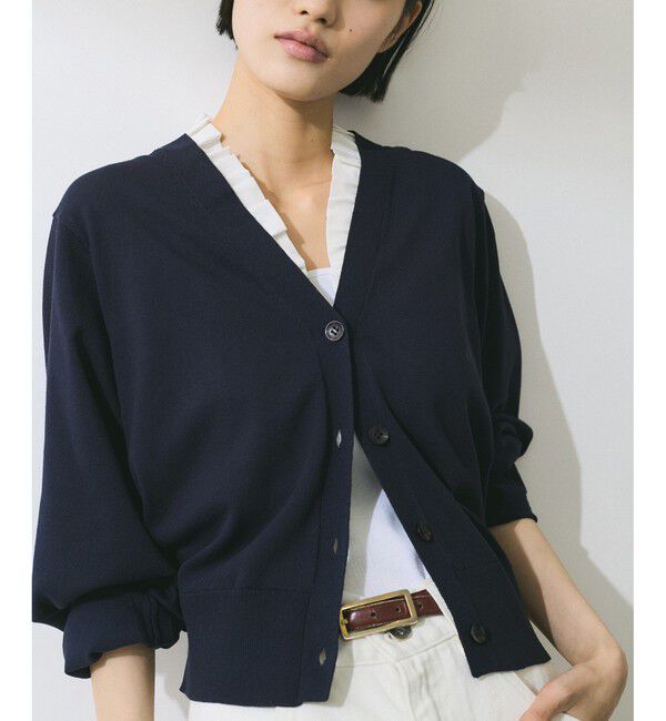 ADAM ET ROPE'「【WEB限定】フリルカラーカーディガン」|カーディガン|