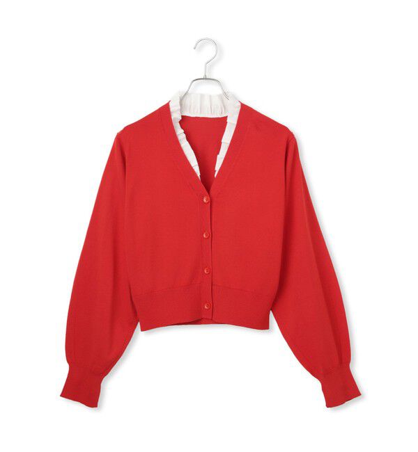 ADAM ET ROPE'「【WEB限定】フリルカラーカーディガン」|カーディガン|