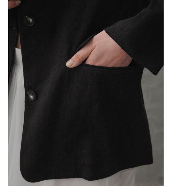 ADAM ET ROPE'「【EMOELLE】ドロストシャツジャケット」|テーラードジャケット|