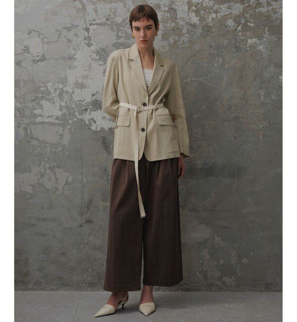 ADAM ET ROPE'「【EMOELLE】ドロストシャツジャケット」|テーラードジャケット|