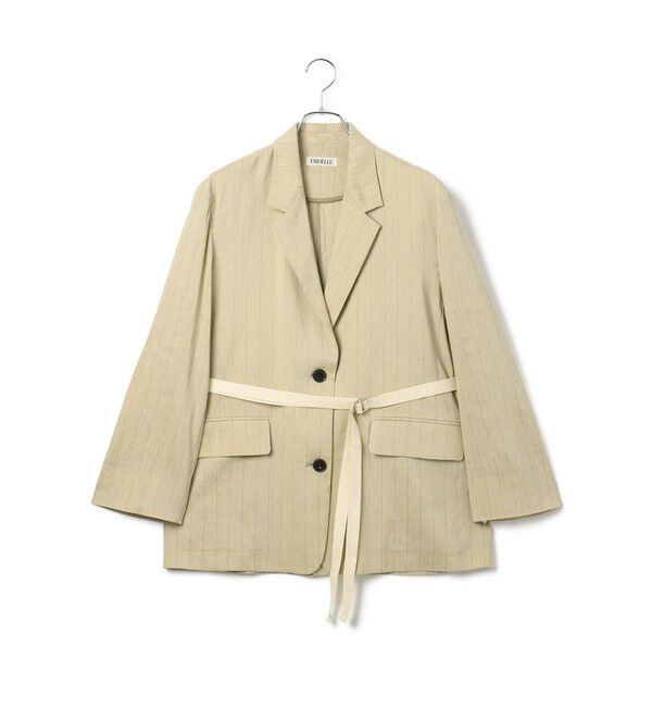 ADAM ET ROPE'「【EMOELLE】ドロストシャツジャケット」|テーラードジャケット|
