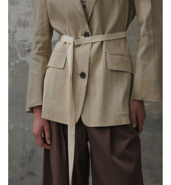 ADAM ET ROPE'「【EMOELLE】ドロストシャツジャケット」|テーラードジャケット|