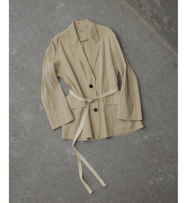 ADAM ET ROPE'「【EMOELLE】ドロストシャツジャケット」|テーラードジャケット|