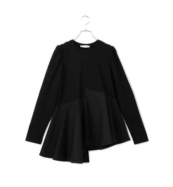 ADAM ET ROPE'「【WEB限定】・【オケージョン】フリルペプラムロングスリーブカットソー」|Tシャツ・カットソー|