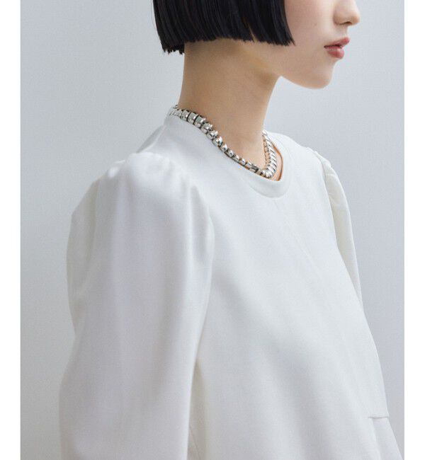 ADAM ET ROPE'「【WEB限定】・【オケージョン】フリルペプラムロングスリーブカットソー」|Tシャツ・カットソー|