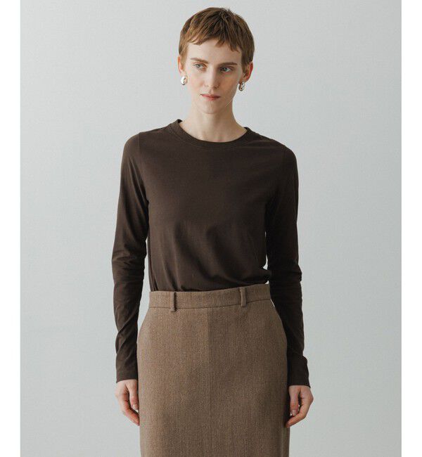 ADAM ET ROPE'「【EMOELLE】サイドシームレスロンT」|Tシャツ・カットソー|