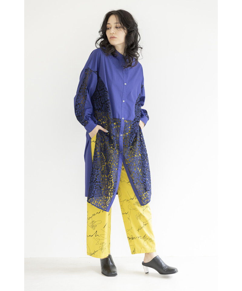  「レース切替ブラウス」|ワンピース|