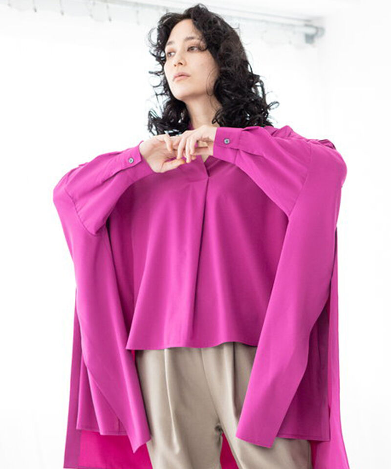  「3WAYショルダーボタンシャツ」|シャツ・ブラウス|PINK