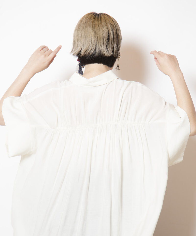  「バックギャザーブラウス」|シャツ・ブラウス|