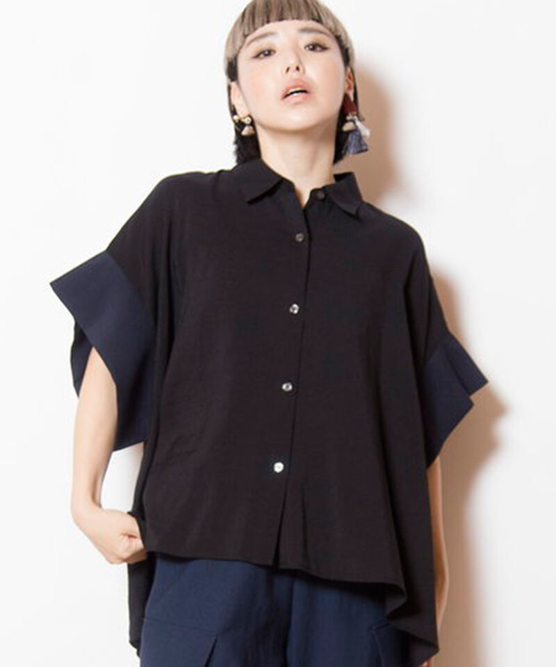  「バックギャザーブラウス」|シャツ・ブラウス|BLACK