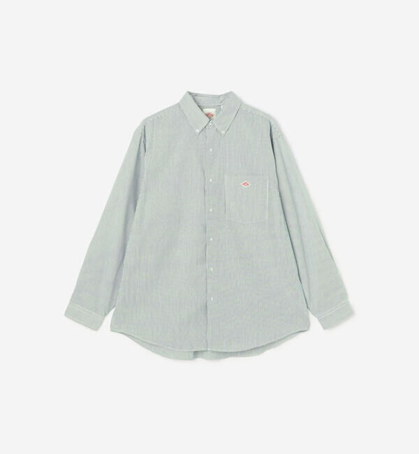 DANTON「DANTON | プランサー ボタンダウンシャツ STRIPE MEN」|シャツ・ブラウス|GREEN系1