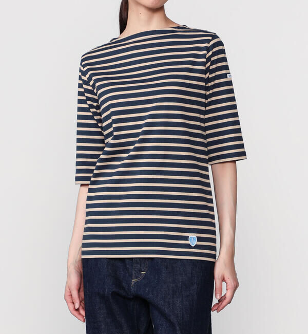 ORCIVAL「ORCIVAL | ジャージー ボートネック5分袖Tシャツ WOMEN」|Tシャツ・カットソー|