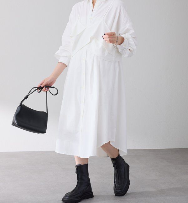  「キャミSETシャツワンピース」|ワンピース|ホワイト