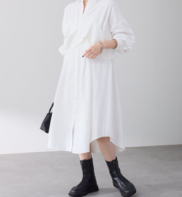  「キャミSETシャツワンピース」|ワンピース|