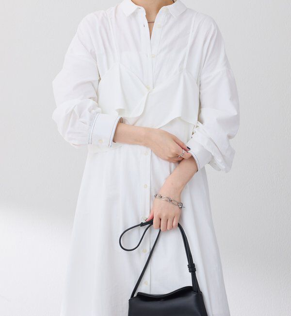  「キャミSETシャツワンピース」|ワンピース|