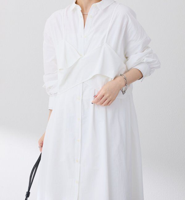  「キャミSETシャツワンピース」|ワンピース|