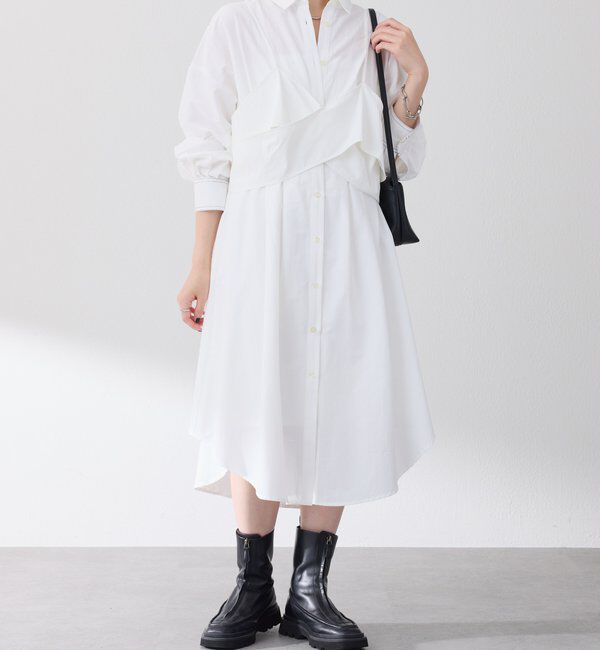  「キャミSETシャツワンピース」|ワンピース|