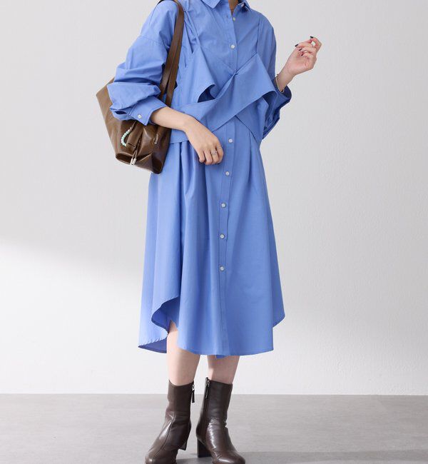  「キャミSETシャツワンピース」|ワンピース|