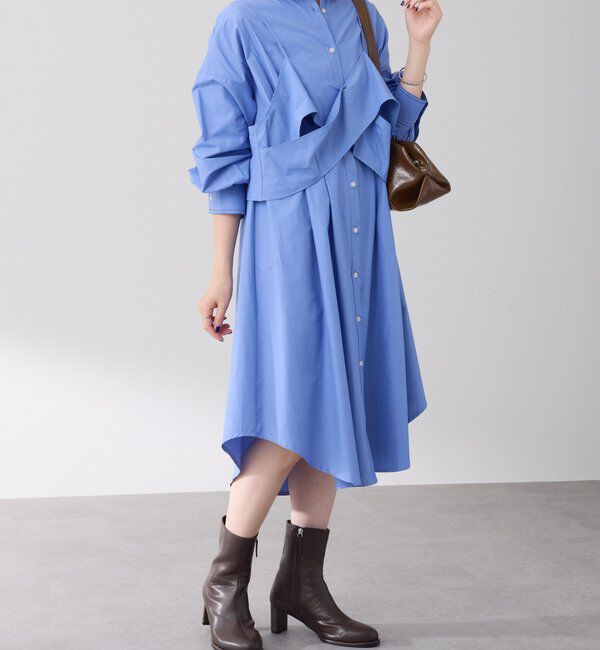  「キャミSETシャツワンピース」|ワンピース|