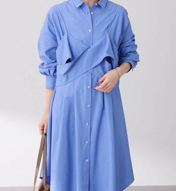  「キャミSETシャツワンピース」|ワンピース|