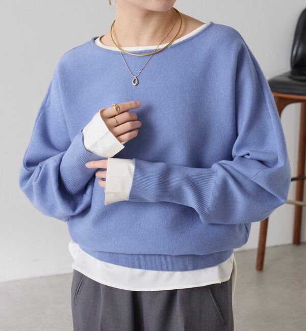  「袖リブ２WAYドルマンニット」|ニット・セーター|