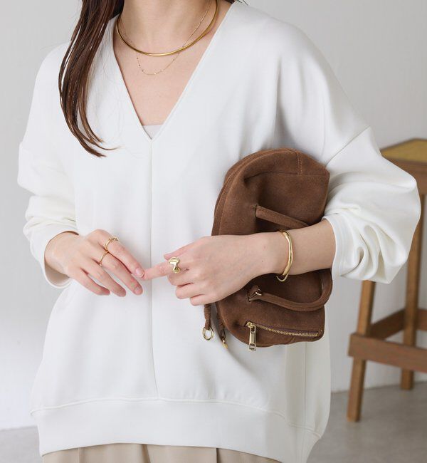  「ポンチＶカットプルオーバー」|Tシャツ・カットソー|