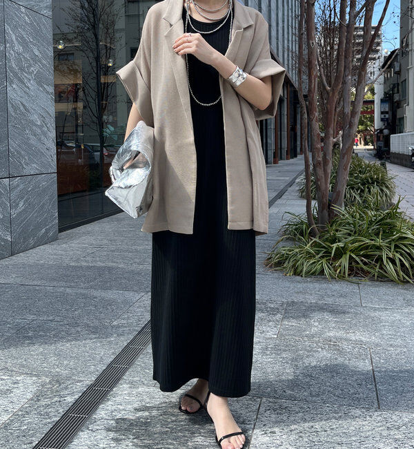  「【新色追加】メッシュ半袖ジャケット」|テーラードジャケット|