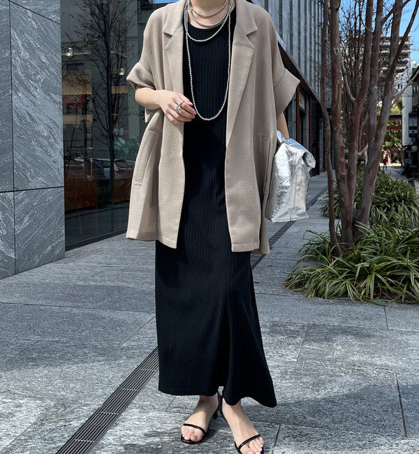  「【新色追加】メッシュ半袖ジャケット」|テーラードジャケット|