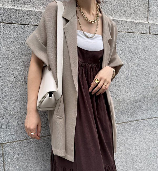  「【新色追加】メッシュ半袖ジャケット」|テーラードジャケット|