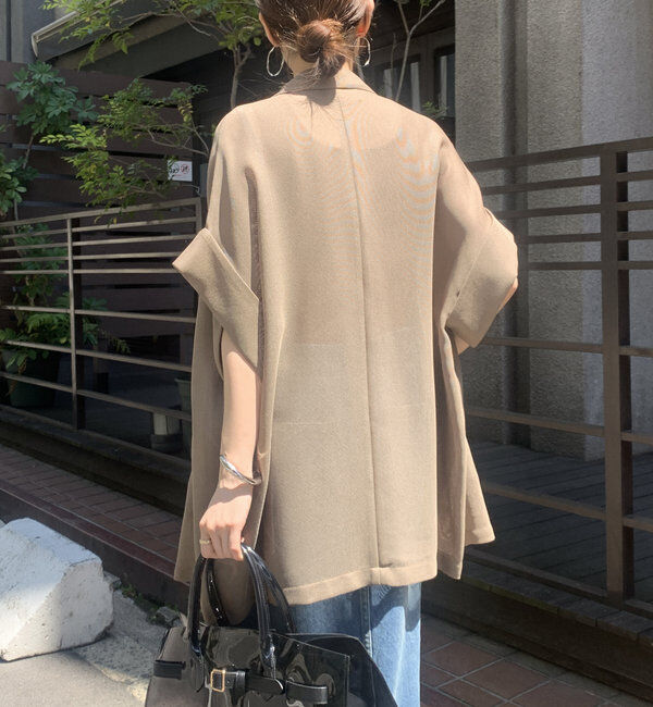  「【新色追加】メッシュ半袖ジャケット」|テーラードジャケット|