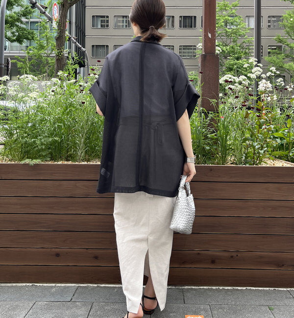  「【新色追加】メッシュ半袖ジャケット」|テーラードジャケット|