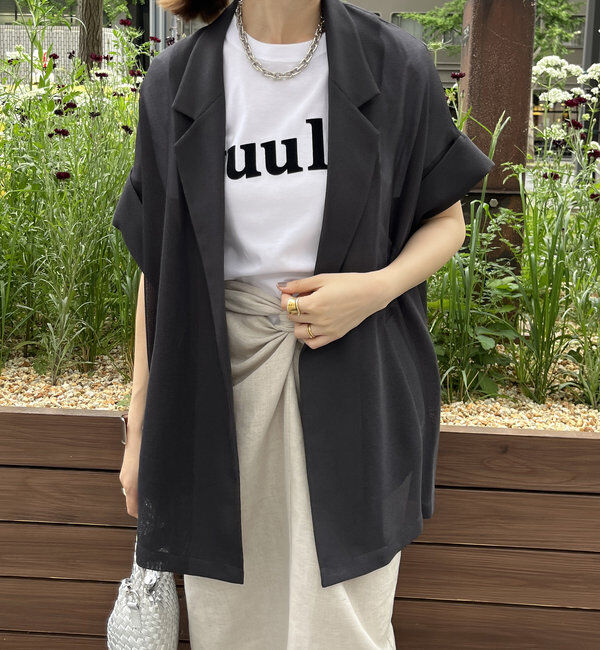  「【新色追加】メッシュ半袖ジャケット」|テーラードジャケット|