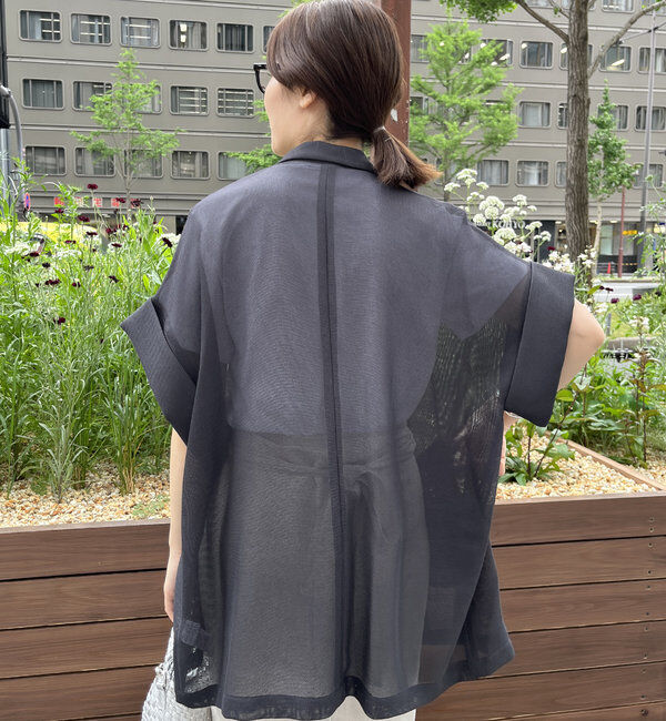  「【新色追加】メッシュ半袖ジャケット」|テーラードジャケット|