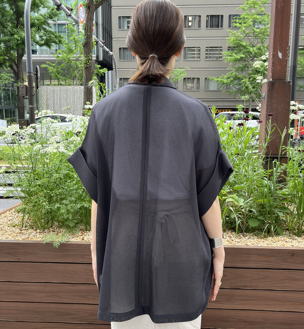  「【新色追加】メッシュ半袖ジャケット」|テーラードジャケット|