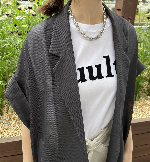  「【新色追加】メッシュ半袖ジャケット」|テーラードジャケット|