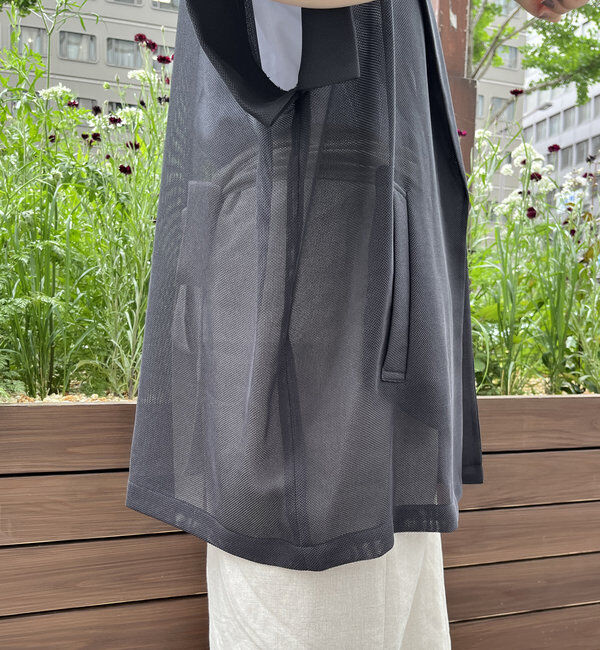  「【新色追加】メッシュ半袖ジャケット」|テーラードジャケット|