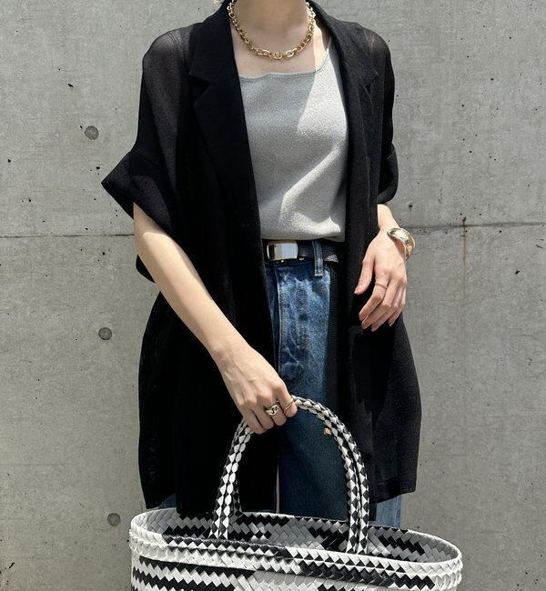  「【新色追加】メッシュ半袖ジャケット」|テーラードジャケット|