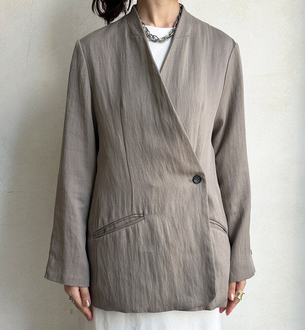 「ノーカラージャケット」|テーラードジャケット|