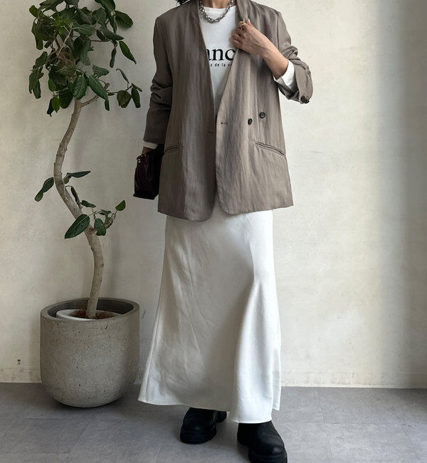  「ノーカラージャケット」|テーラードジャケット|