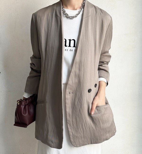  「ノーカラージャケット」|テーラードジャケット|