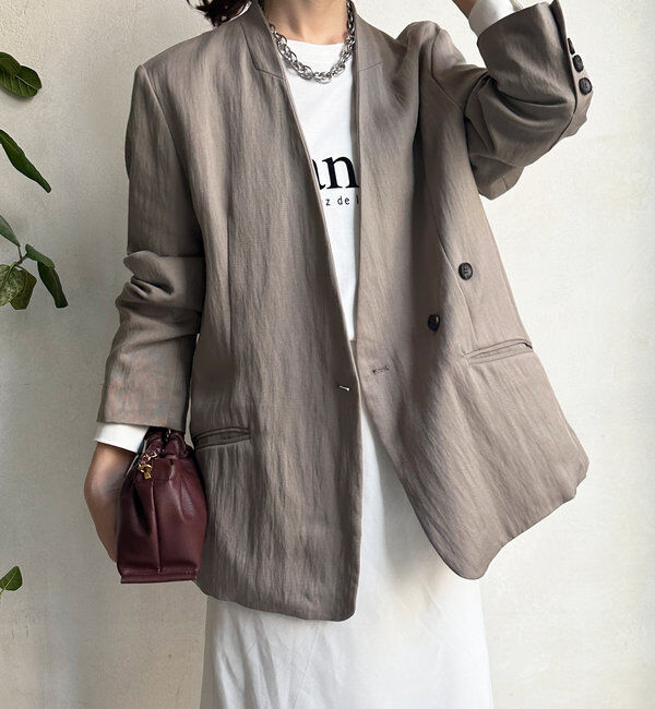  「ノーカラージャケット」|テーラードジャケット|