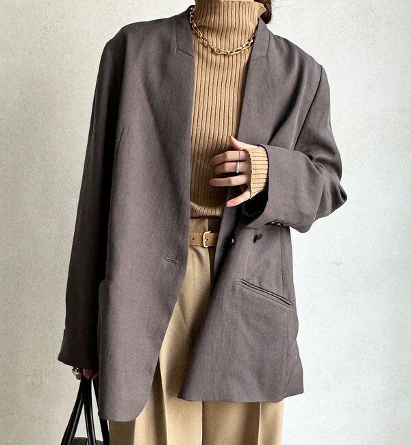  「ノーカラージャケット」|テーラードジャケット|