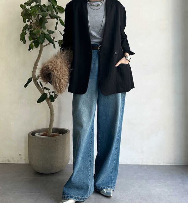  「ノーカラージャケット」|テーラードジャケット|