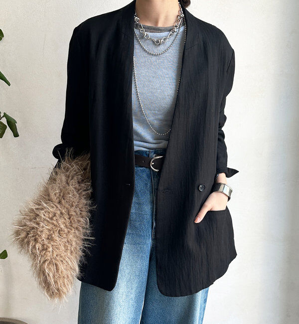  「ノーカラージャケット」|テーラードジャケット|