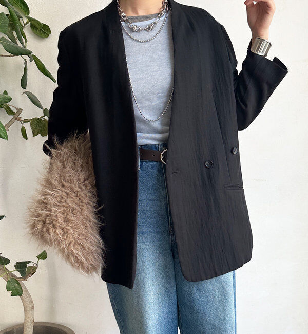  「ノーカラージャケット」|テーラードジャケット|