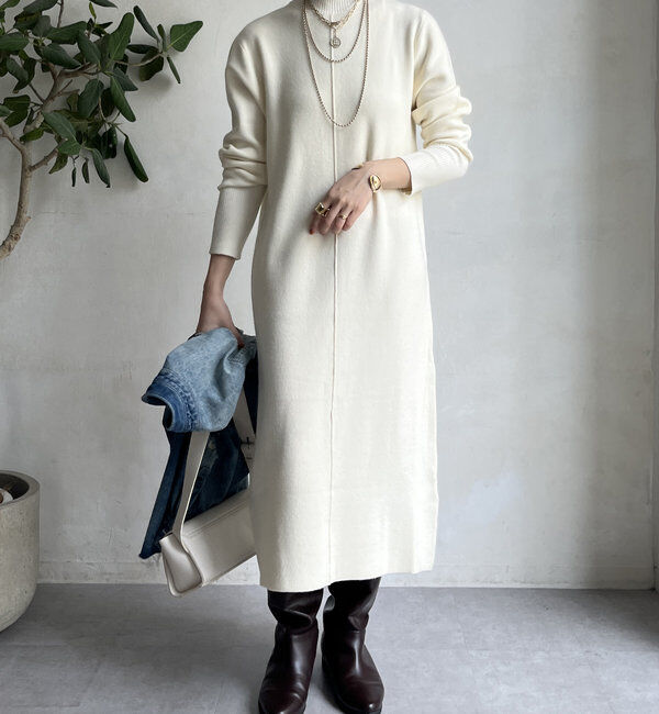  「【WEB限定】ケープアンサンブルニットワンピースセット」|スーツ|